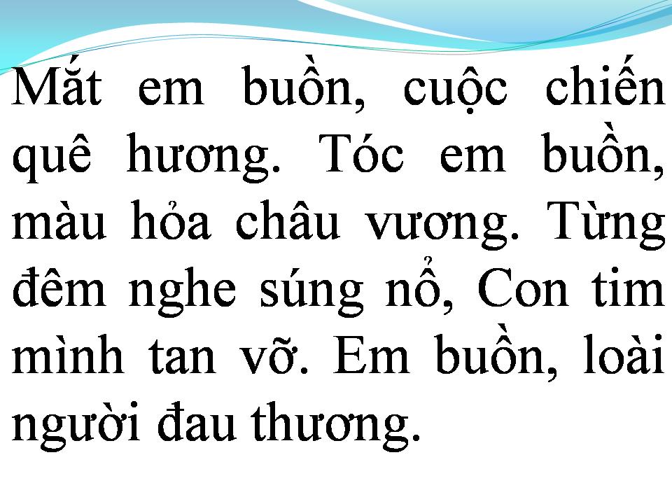 Lời bài hát NÉT BUỒN THỜI CHIẾN