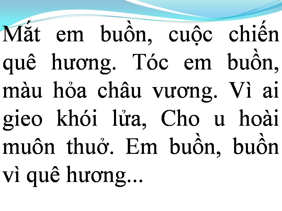 Lời bài hát NÉT BUỒN THỜI CHIẾN