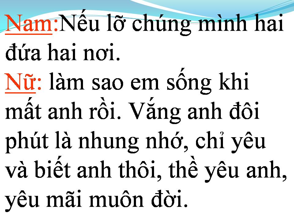 Lời bài hát NẾU CHÚNG MÌNH CÁCH TRỞ