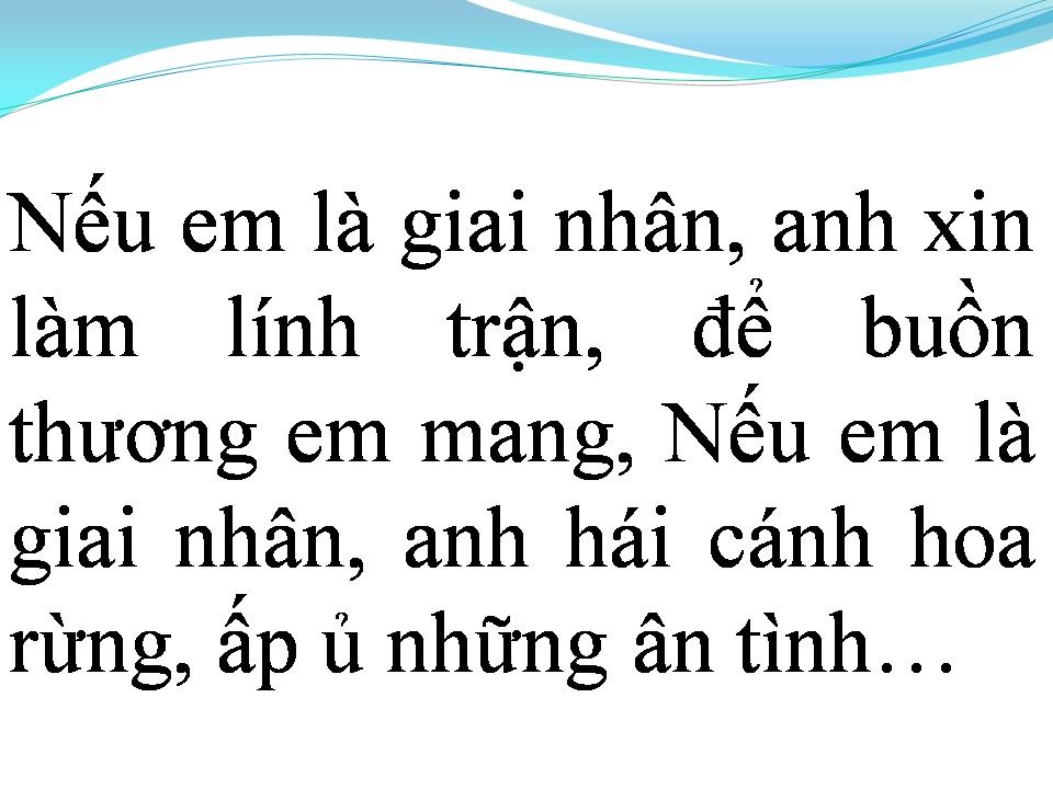 Lời bài hát NẾU EM LÀ GIAI NHÂN