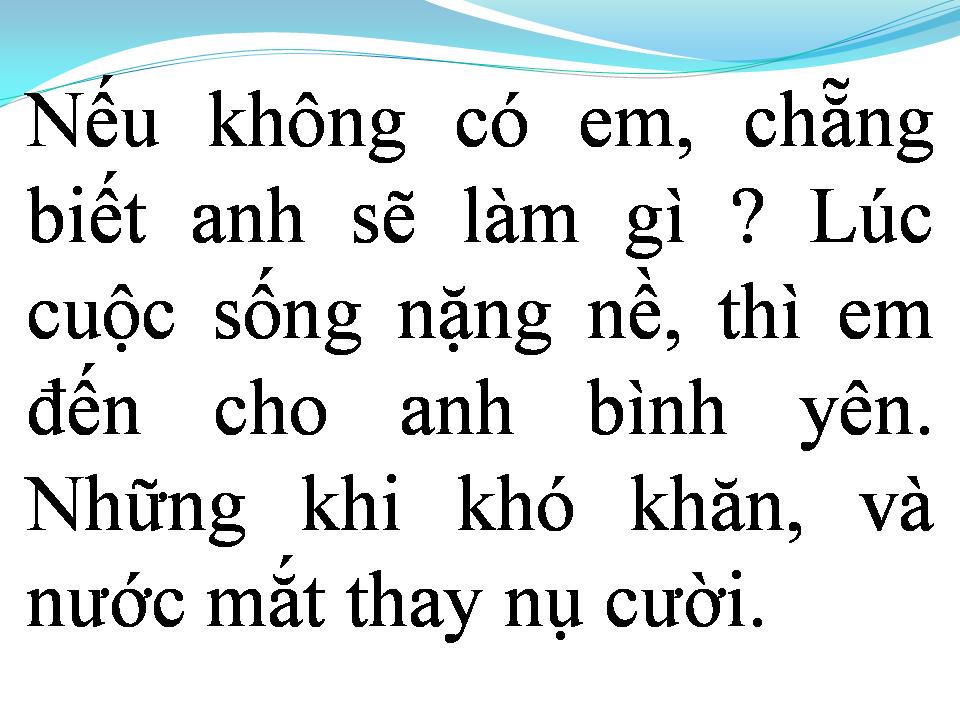 Lời bài hát NẾU KHÔNG CÓ EM