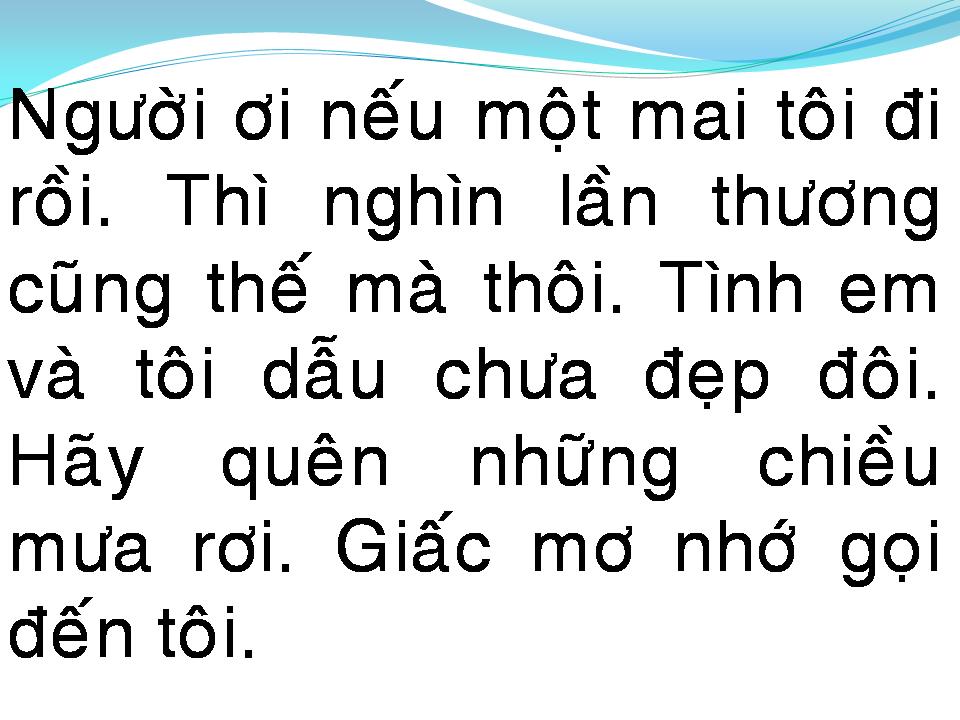 Lời bài hát NẾU MỘT MAI 