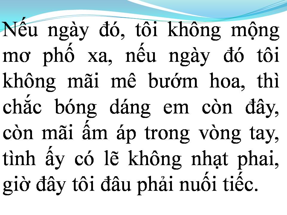 Lời bài hát NẾU NGÀY ĐÓ