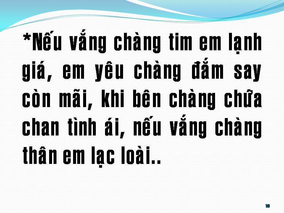 Lời bài hát NẾU VẮNG CHÀNG