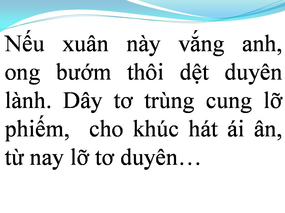Lời bài hát NẾU XUÂN NÀY VẮNG ANH