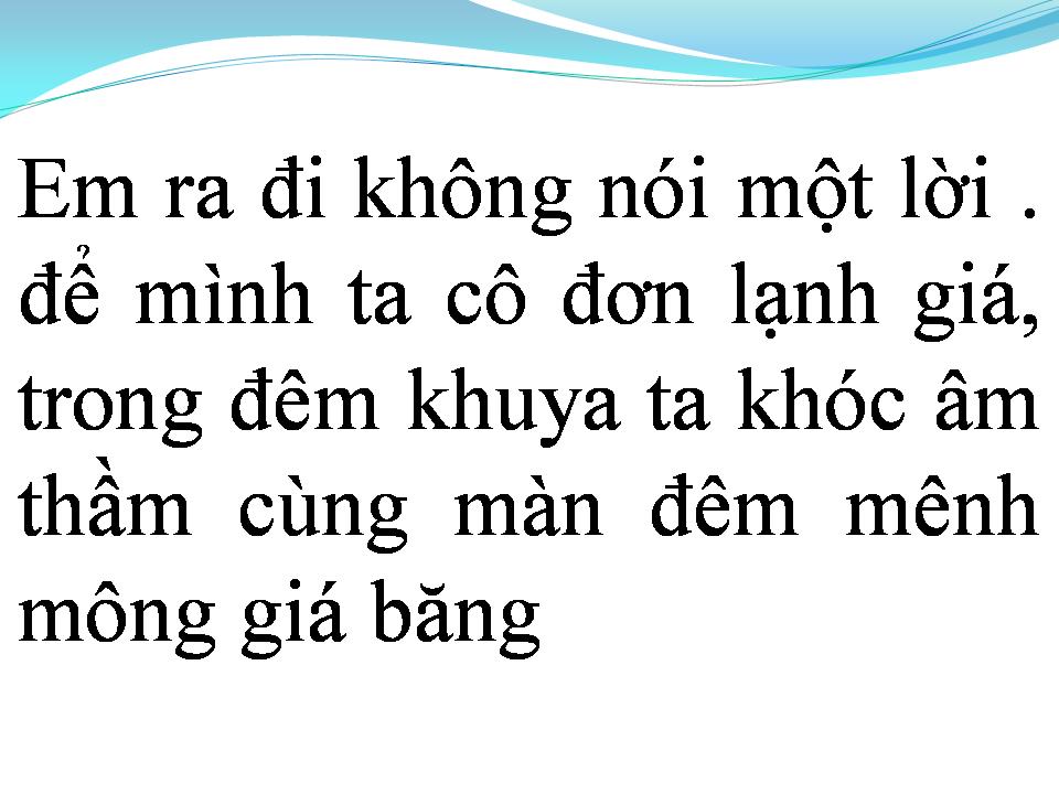 Lời bài hát NIỀM ĐAU
