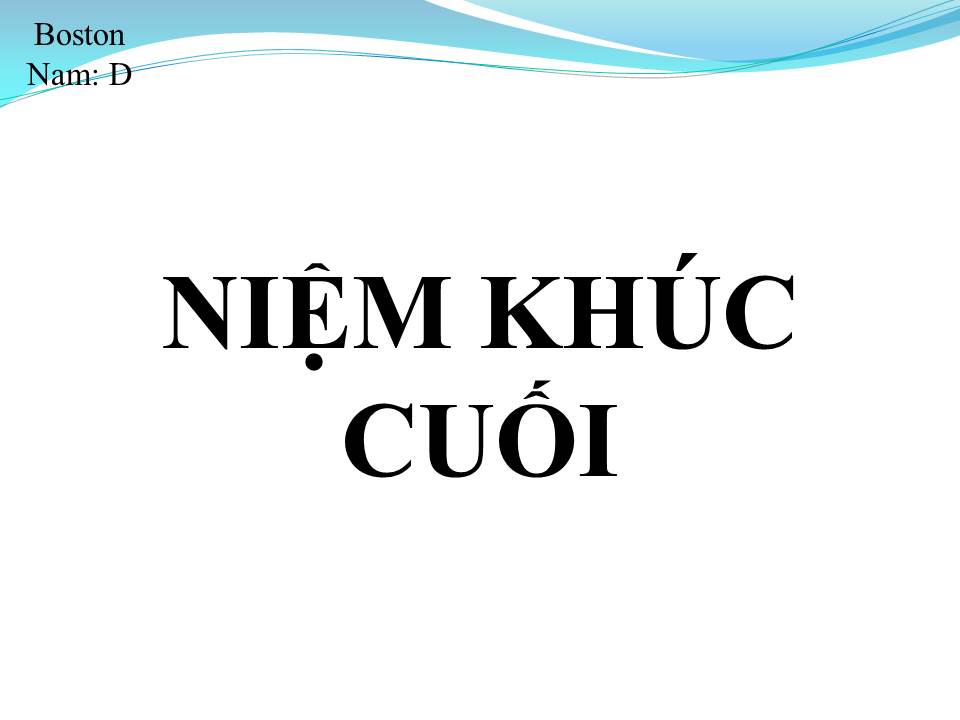 Lời bài hát NIỆM KHÚC CUỐI