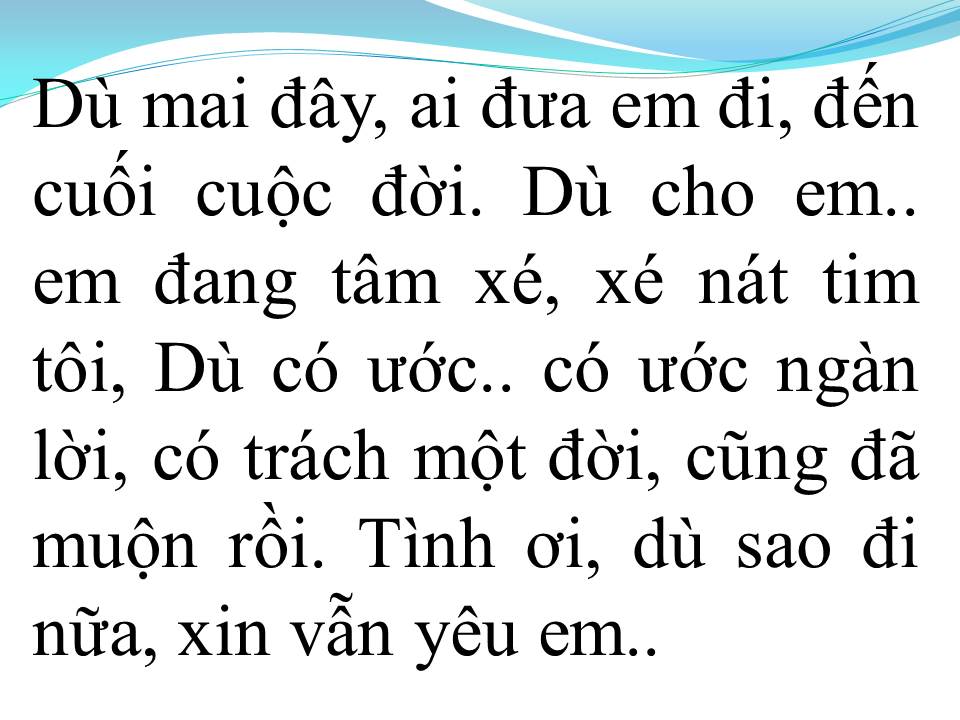 Lời bài hát NIỆM KHÚC CUỐI