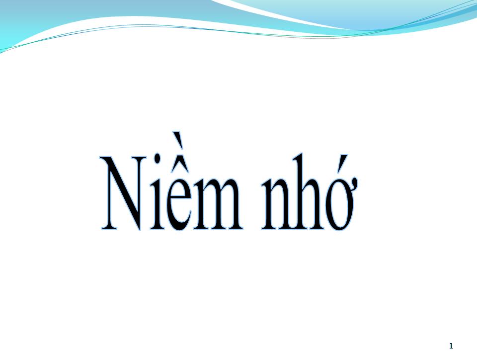 Lời bài hát NIỀM NHỚ