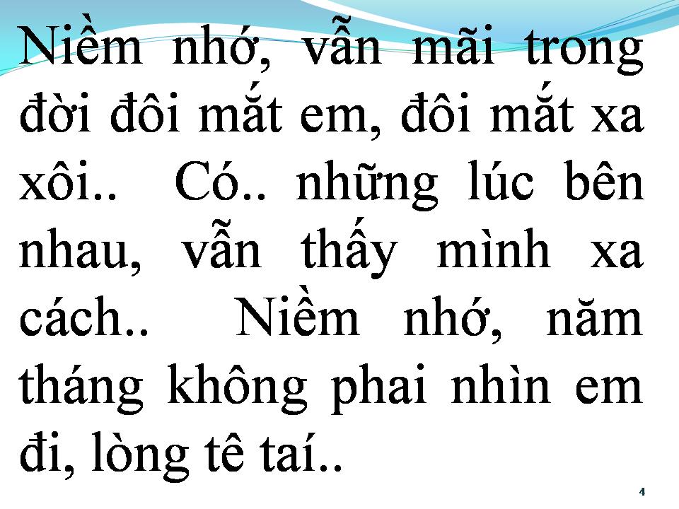 Lời bài hát NIỀM NHỚ