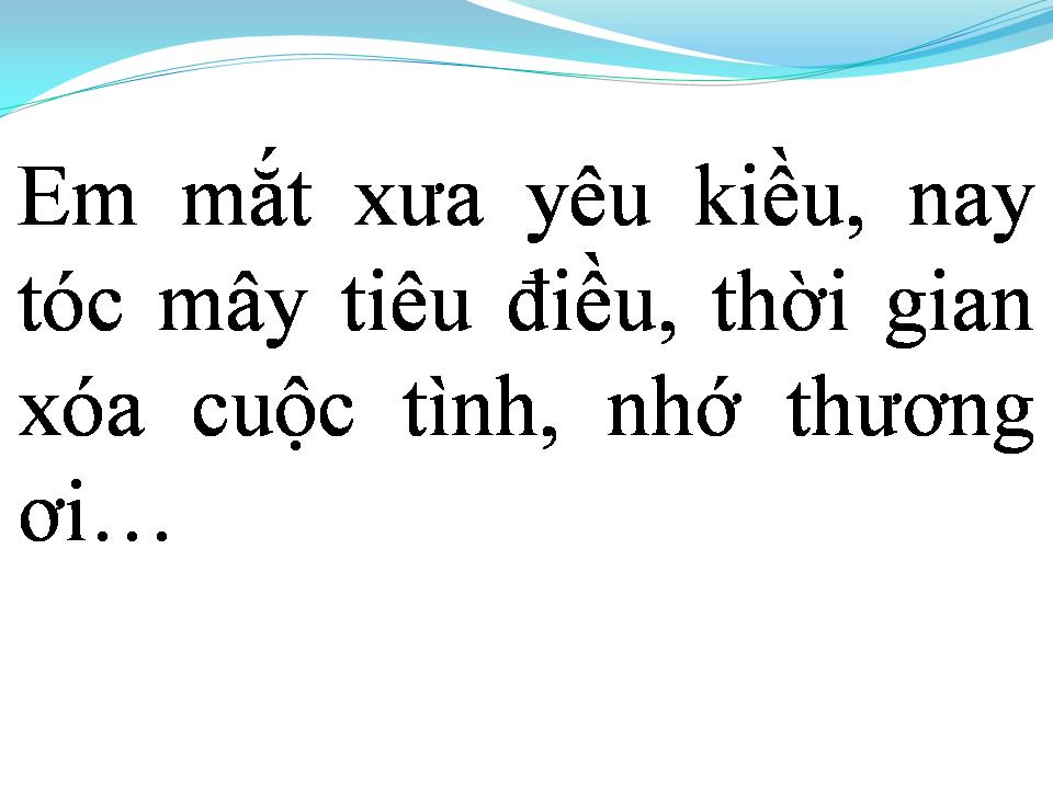 Lời bài hát NIỀM THƯƠNG NHỚ