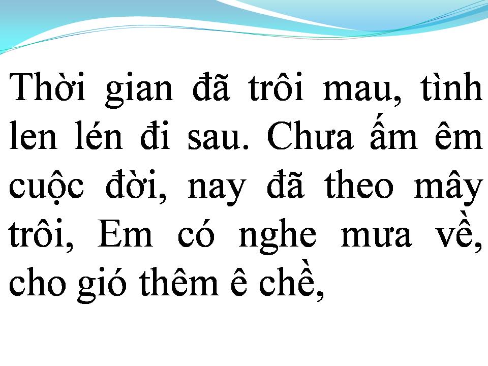 Lời bài hát NIỀM THƯƠNG NHỚ