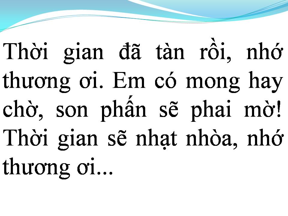 Lời bài hát NIỀM THƯƠNG NHỚ