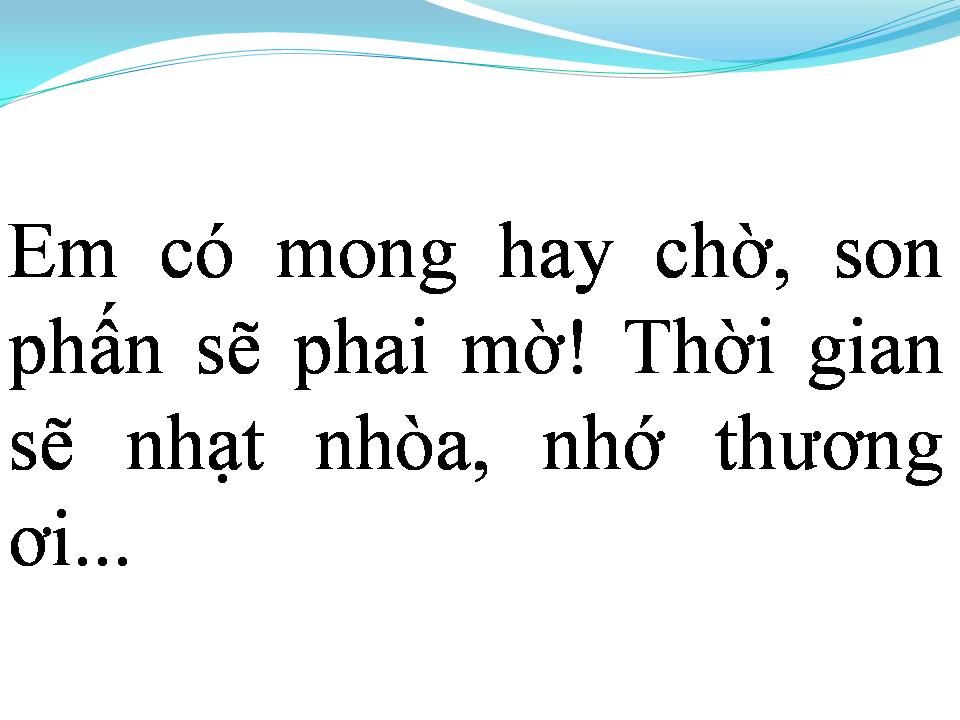 Lời bài hát NIỀM THƯƠNG NHỚ