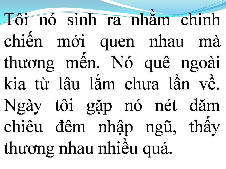 Lời bài hát NÓ VÀ TÔI
