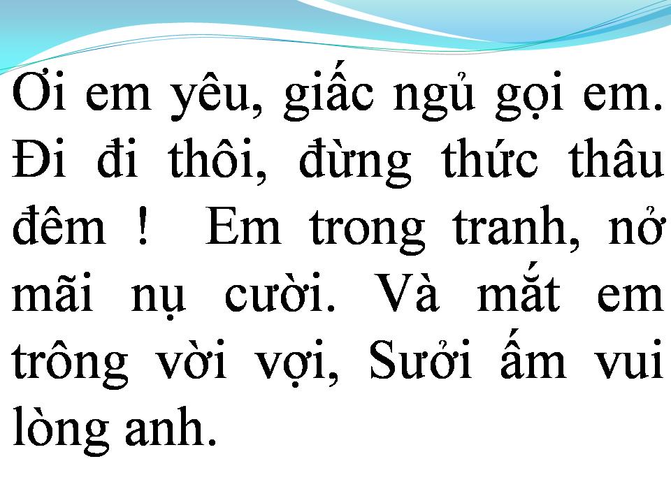 Lời bài hát NÓI CHUYỆN VỚI NGƯỜI TRONG TRANH