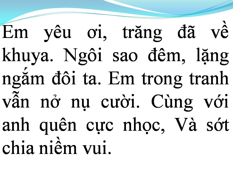 Lời bài hát NÓI CHUYỆN VỚI NGƯỜI TRONG TRANH
