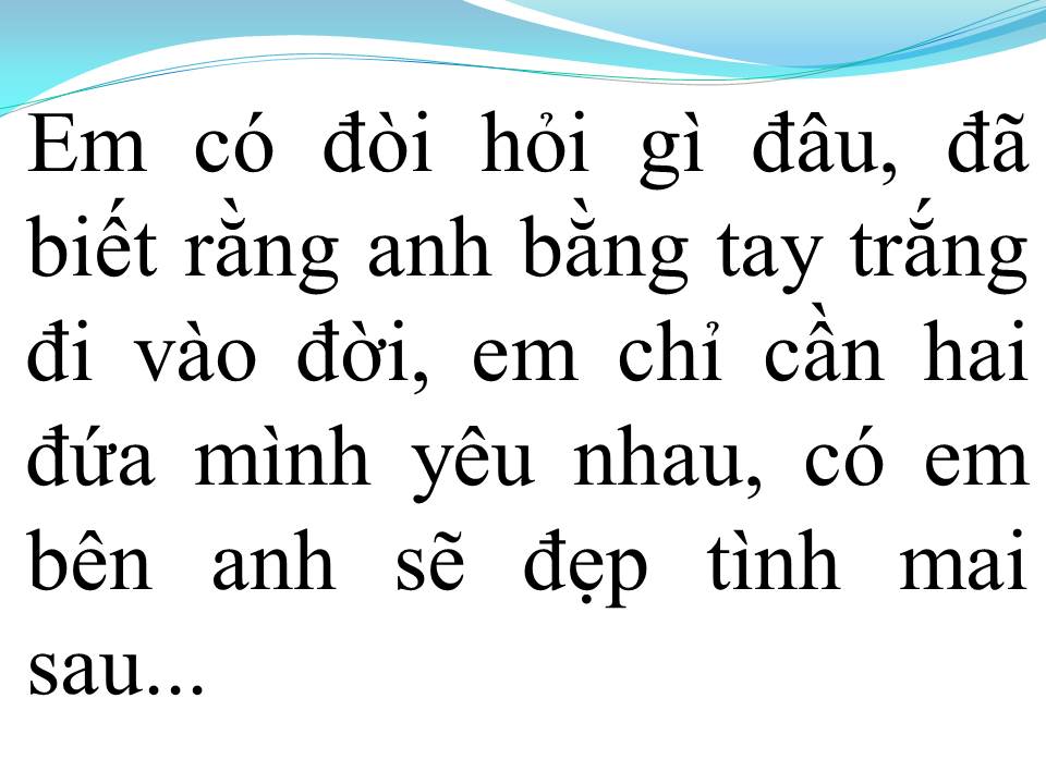 Lời bài hát NÓI VỚI NGƯỜI TÌNH