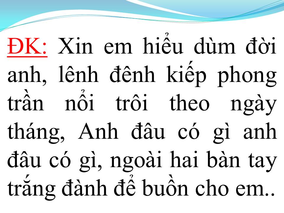 Lời bài hát NÓI VỚI NGƯỜI TÌNH
