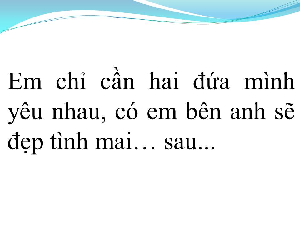 Lời bài hát NÓI VỚI NGƯỜI TÌNH
