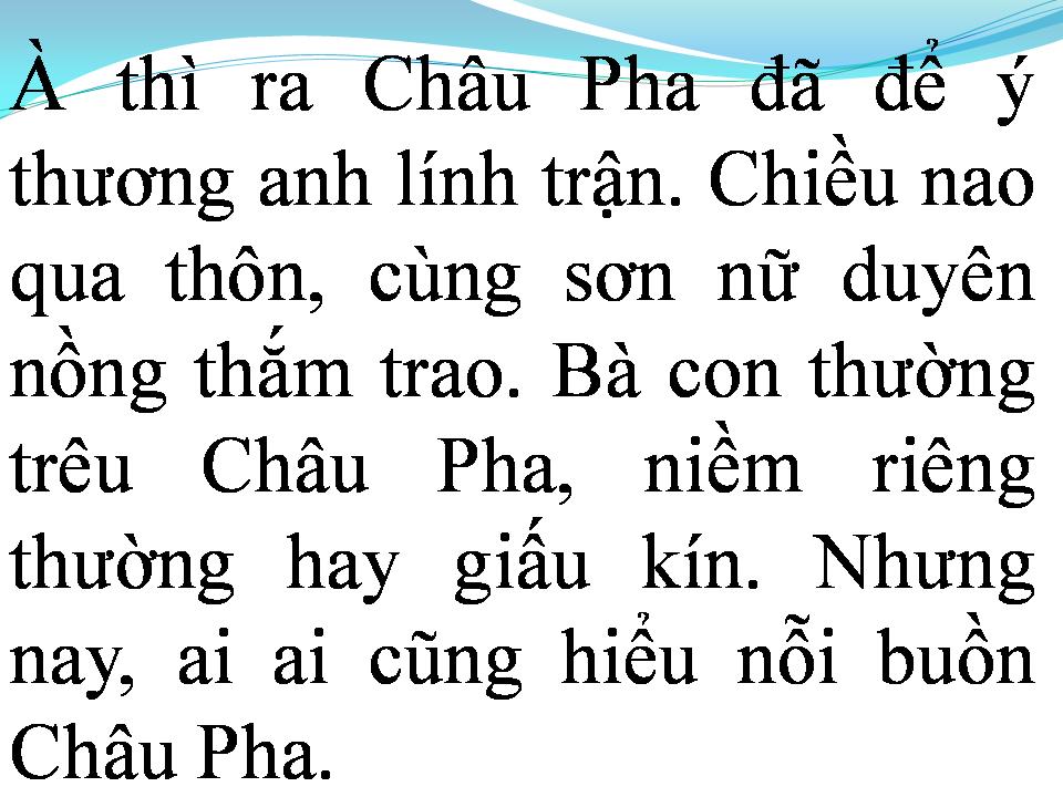 Lời bài hát NỔI BUỒN CHÂU PHA