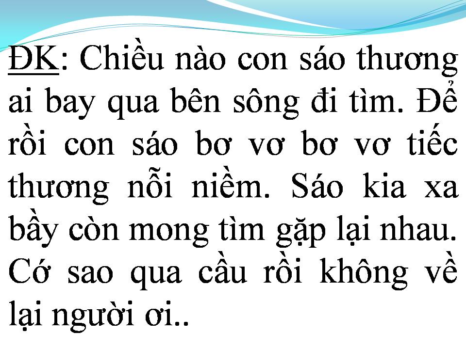 Lời bài hát NỖI BUỒN CHIM SÁO