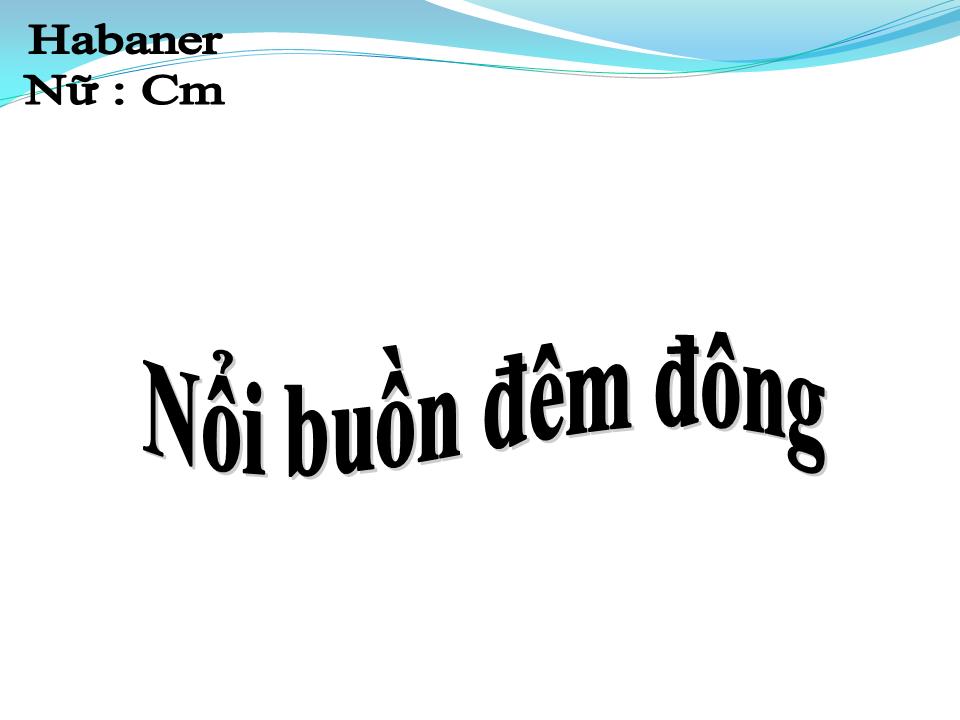Lời bài hát NỔI BUỒN ĐÊM ĐÔNG