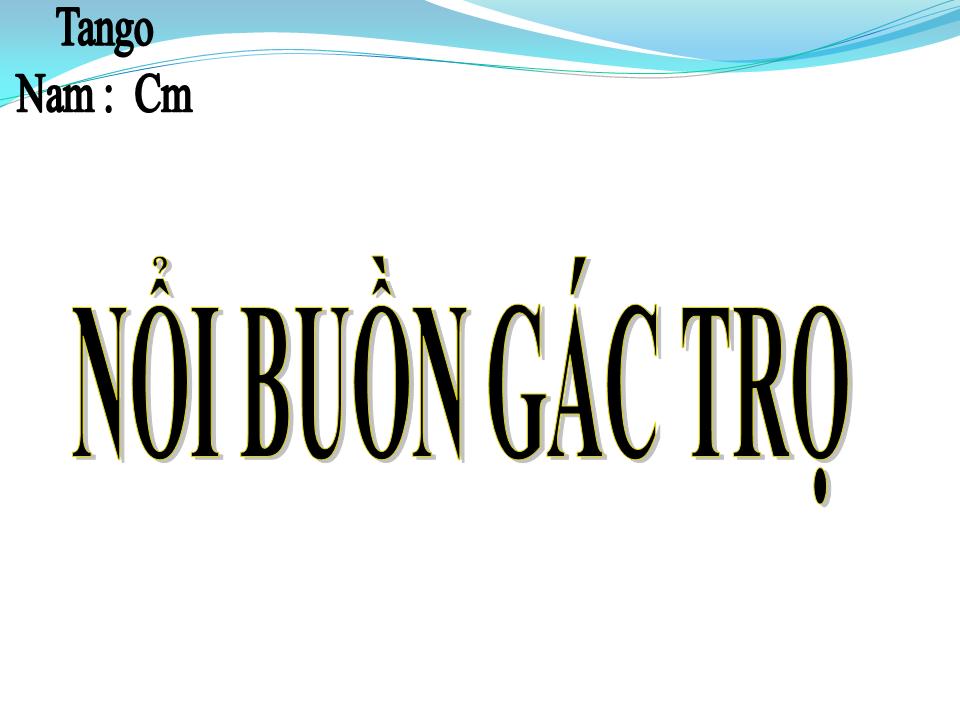 Lời bài hát NỖI BUỒN GÁC TRỌ