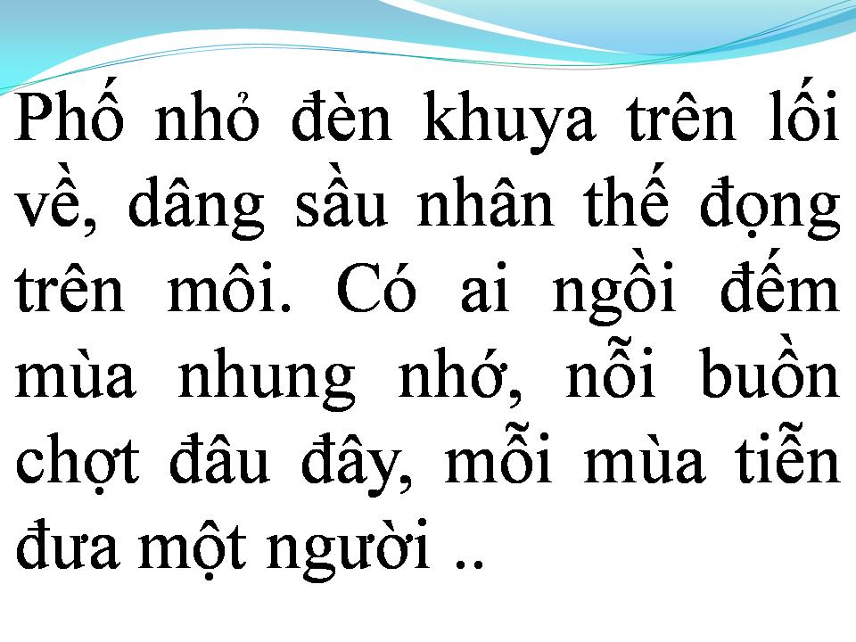 Lời bài hát NỖI BUỒN GÁC TRỌ