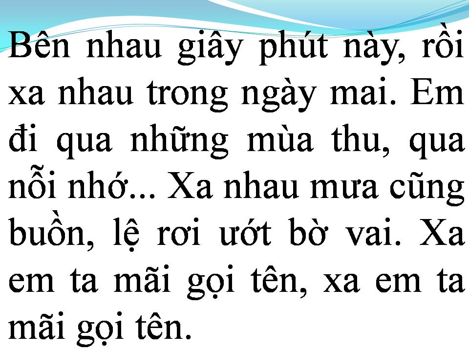Lời bài hát NỖI BUỒN LÃNG QUÊN