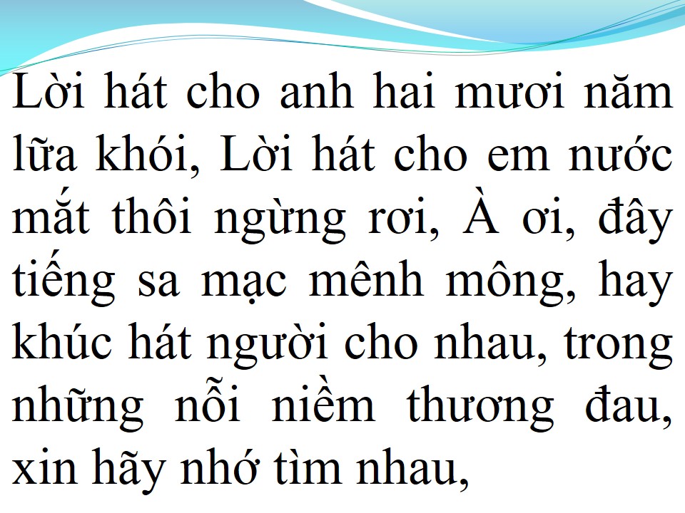 Lời bài hát NỖI BUỒN SA MẠC