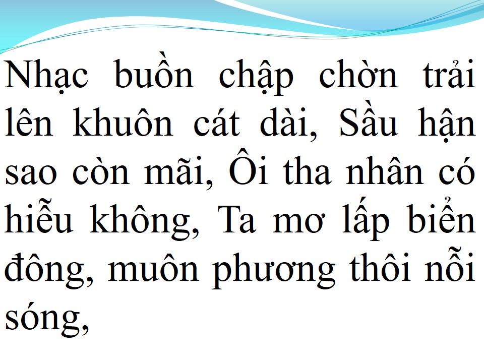 Lời bài hát NỖI BUỒN SA MẠC