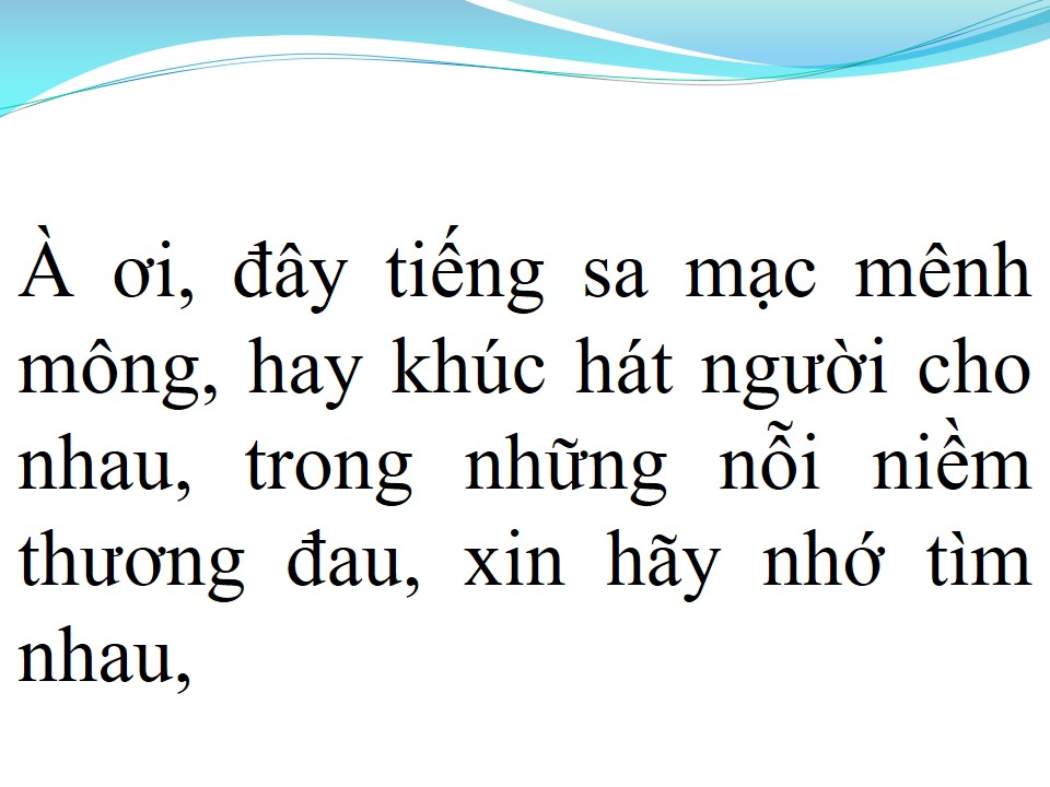 Lời bài hát NỖI BUỒN SA MẠC