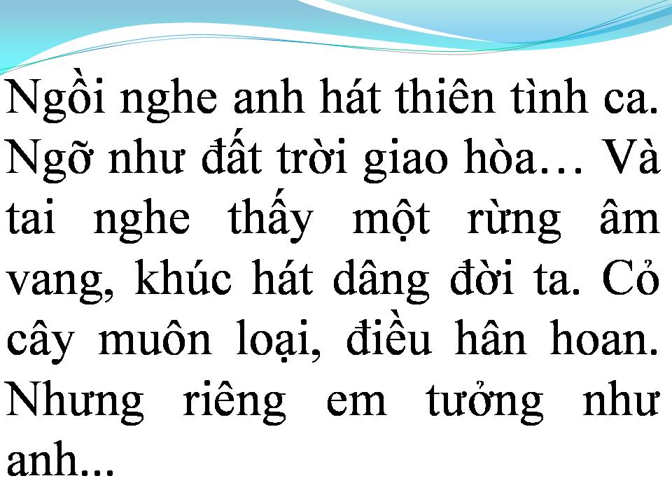 Lời bài hát NỖI ĐAU DỊU DÀNG