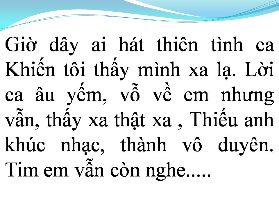 Lời bài hát NỖI ĐAU DỊU DÀNG