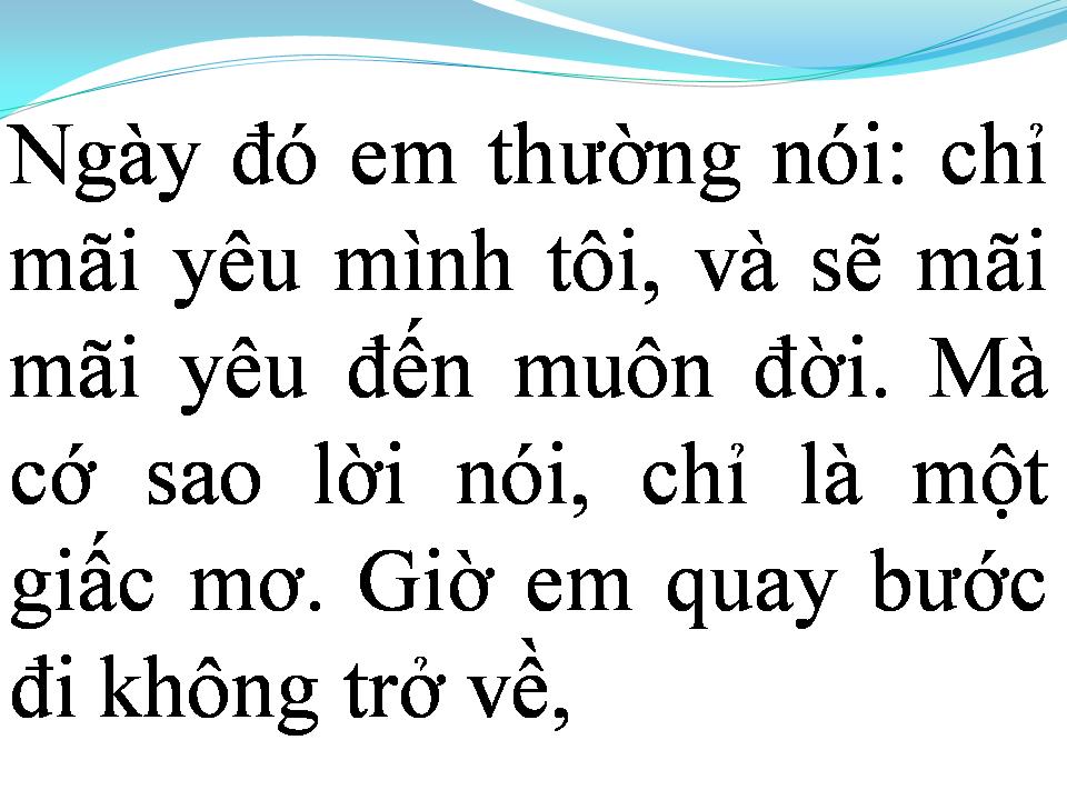 Lời bài hát NỖI ĐAU TÌNH YÊU