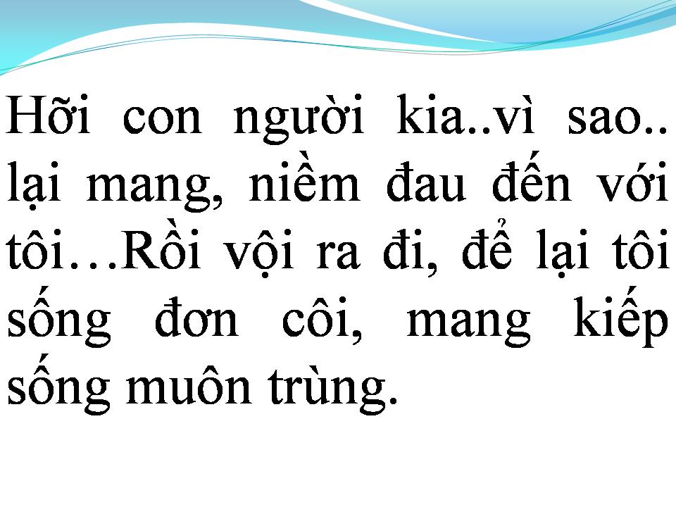 Lời bài hát NỖI ĐAU TÌNH YÊU