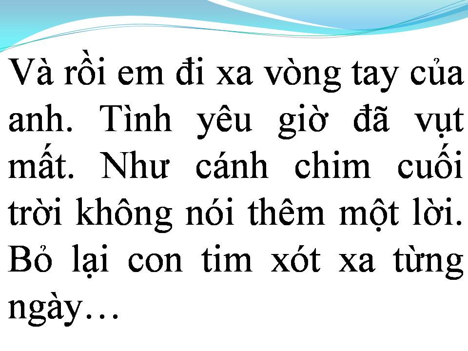 Lời bài hát NỖI ĐAU XÓT XA