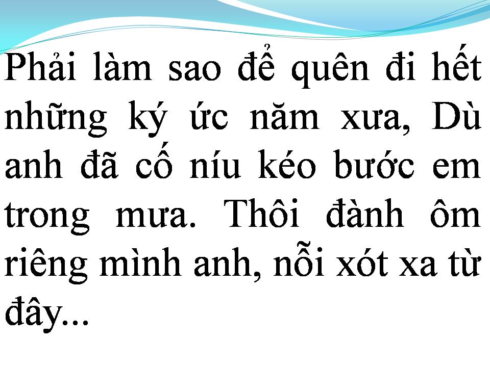 Lời bài hát NỖI ĐAU XÓT XA