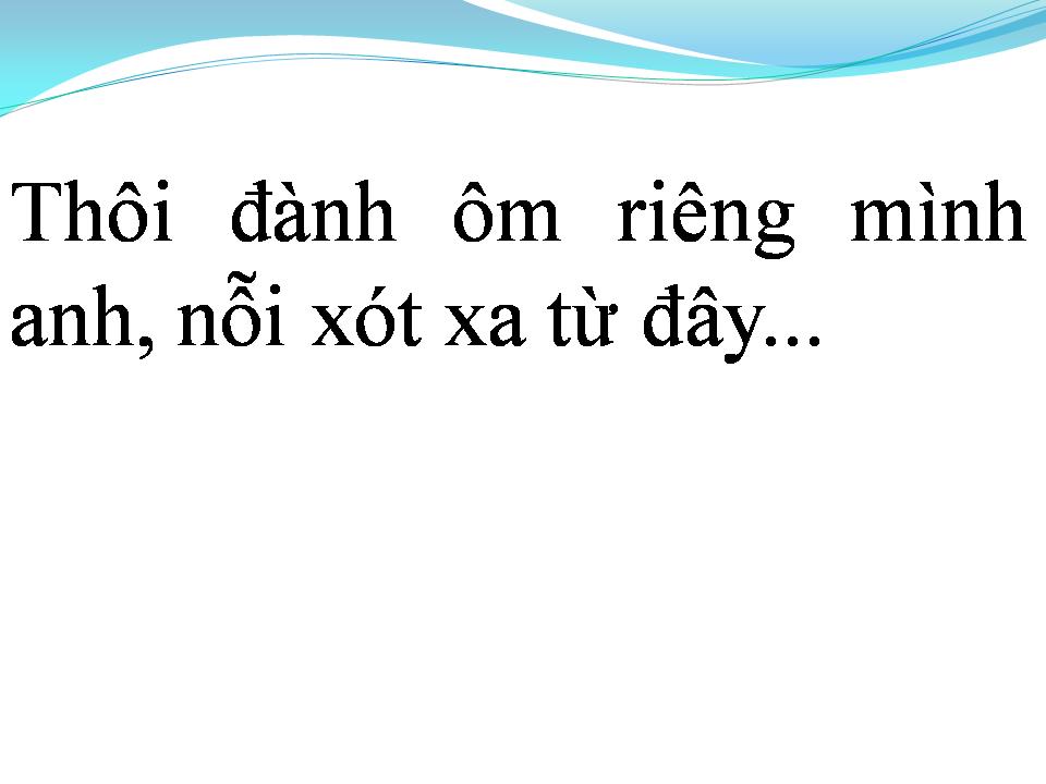 Lời bài hát NỖI ĐAU XÓT XA