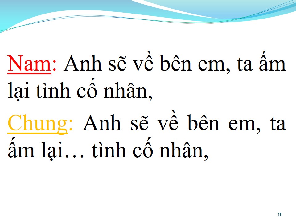 Lời bài hát NỐI LẠI TÌNH XƯA (SONG CA)