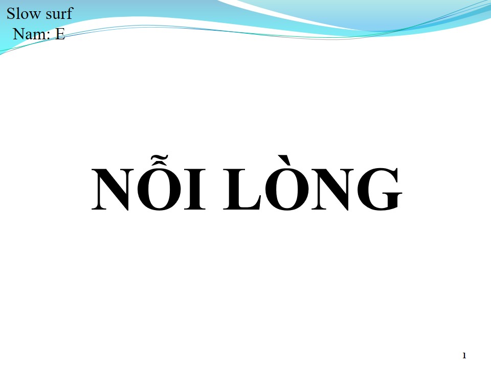 Lời bài hát NỖI LÒNG