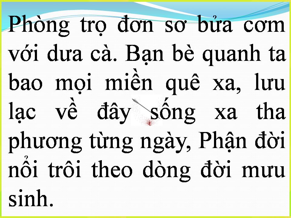 Lời bài hát NỖI LÒNG XA XỨ