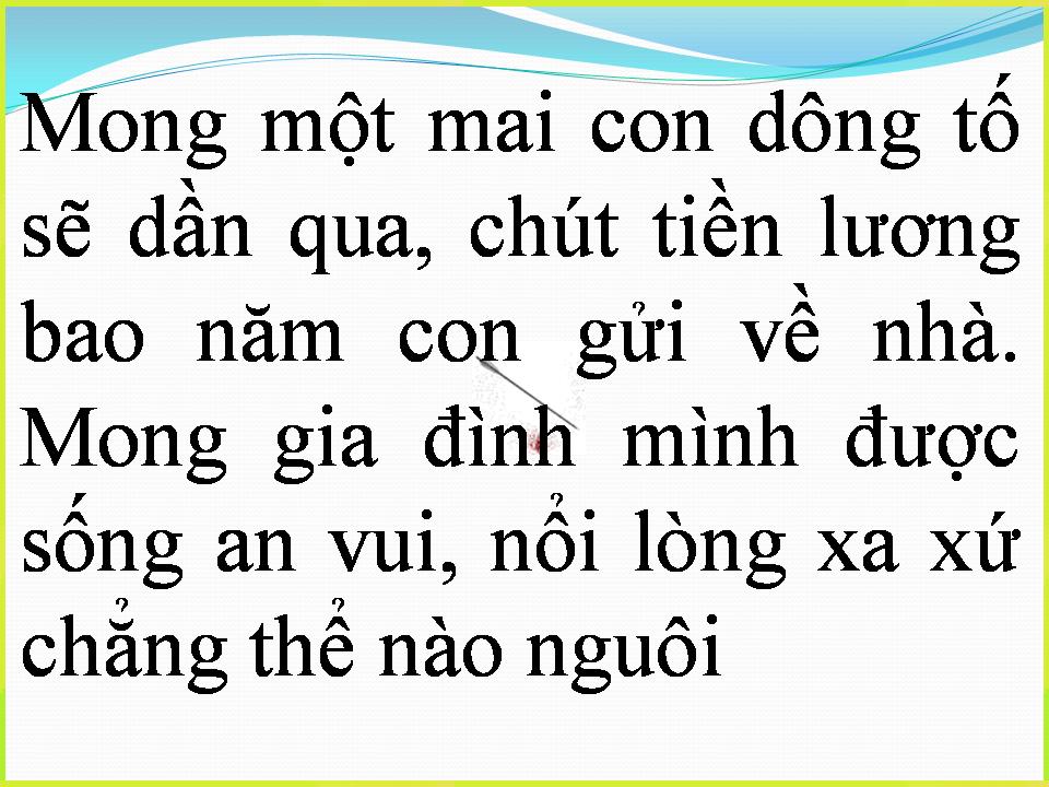 Lời bài hát NỖI LÒNG XA XỨ