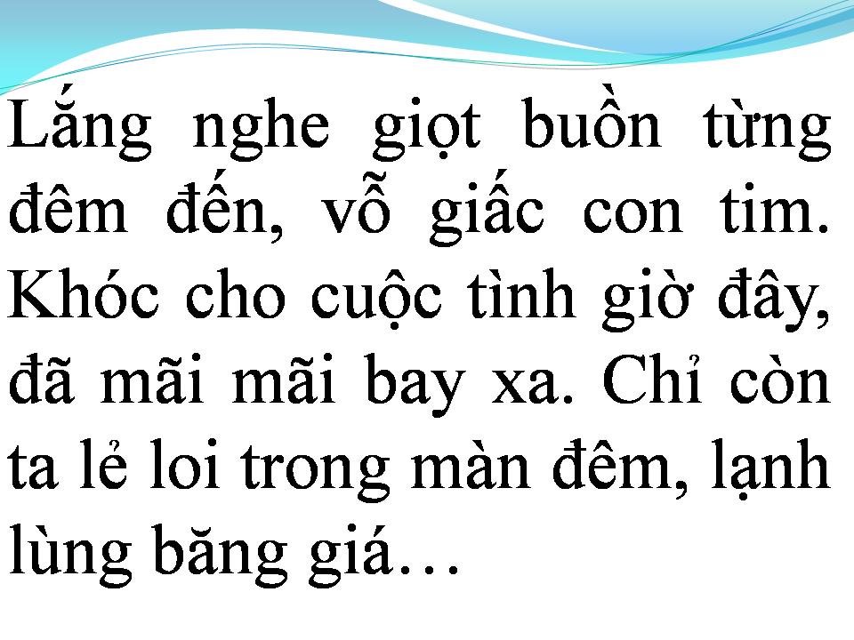 Lời bài hát NỖI NHỚ