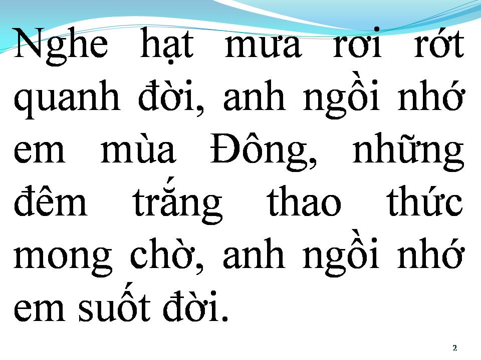 Lời bài hát NỖI NHỚ DỊU ÊM