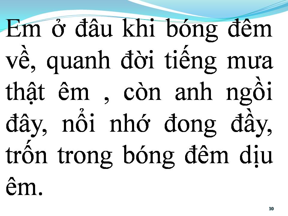 Lời bài hát NỖI NHỚ DỊU ÊM