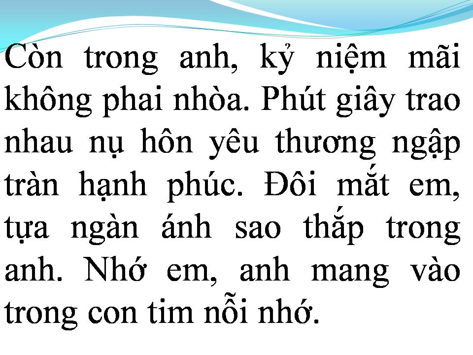 Lời bài hát NỖI NHỚ MANG TÊN EM