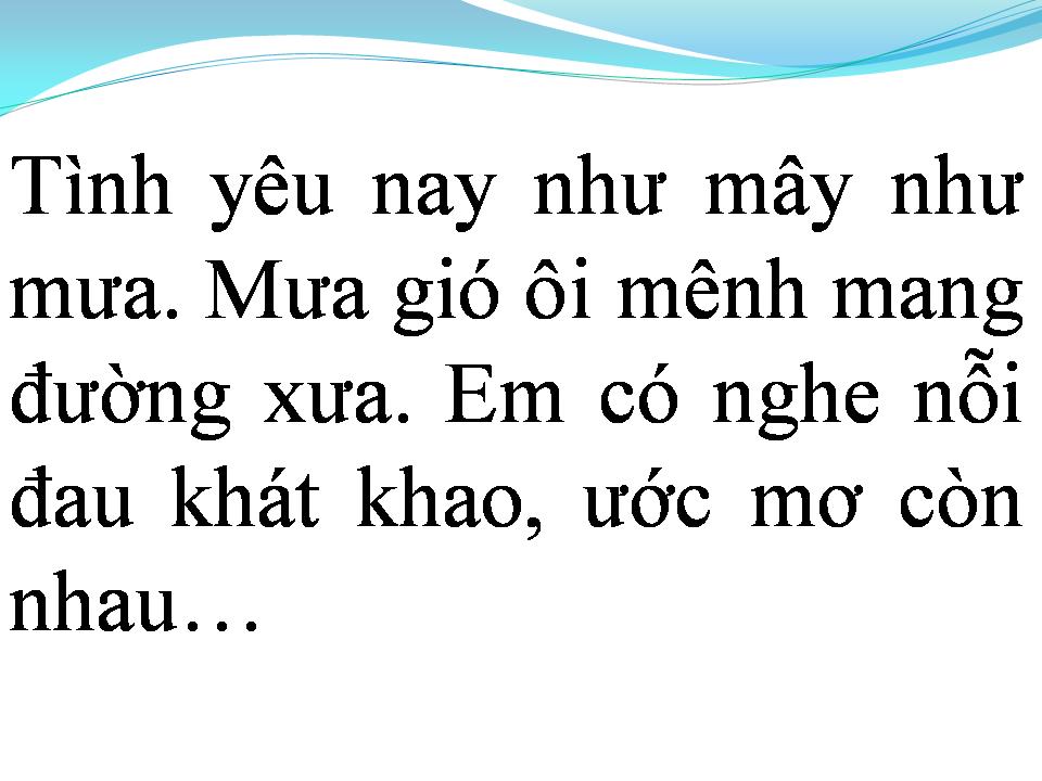 Lời bài hát NỖI NHỚ TÌNH TÔI