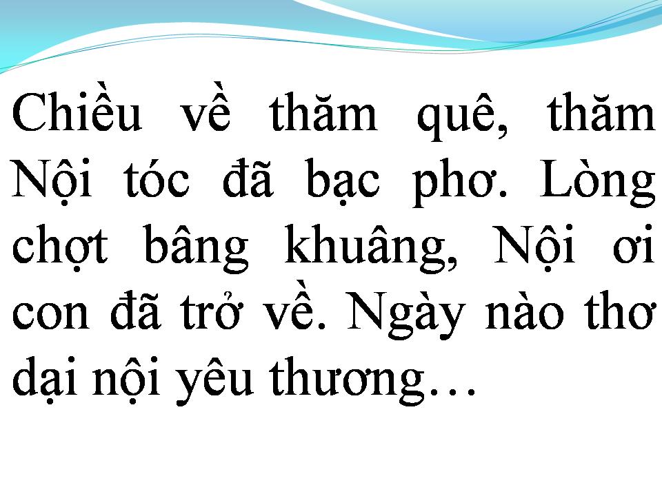 Lời bài hát NỘI TÔI